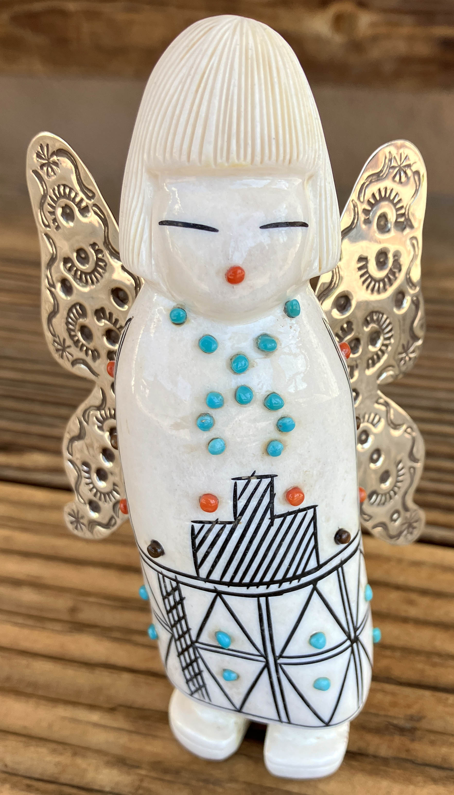 Chad Quandalacey | Zuni Angelite Maiden | Penfield Gallery of Indian Arts | Albuquerque, New Mexico